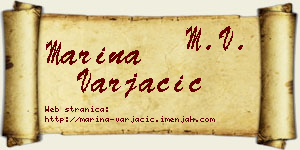 Marina Varjačić vizit kartica